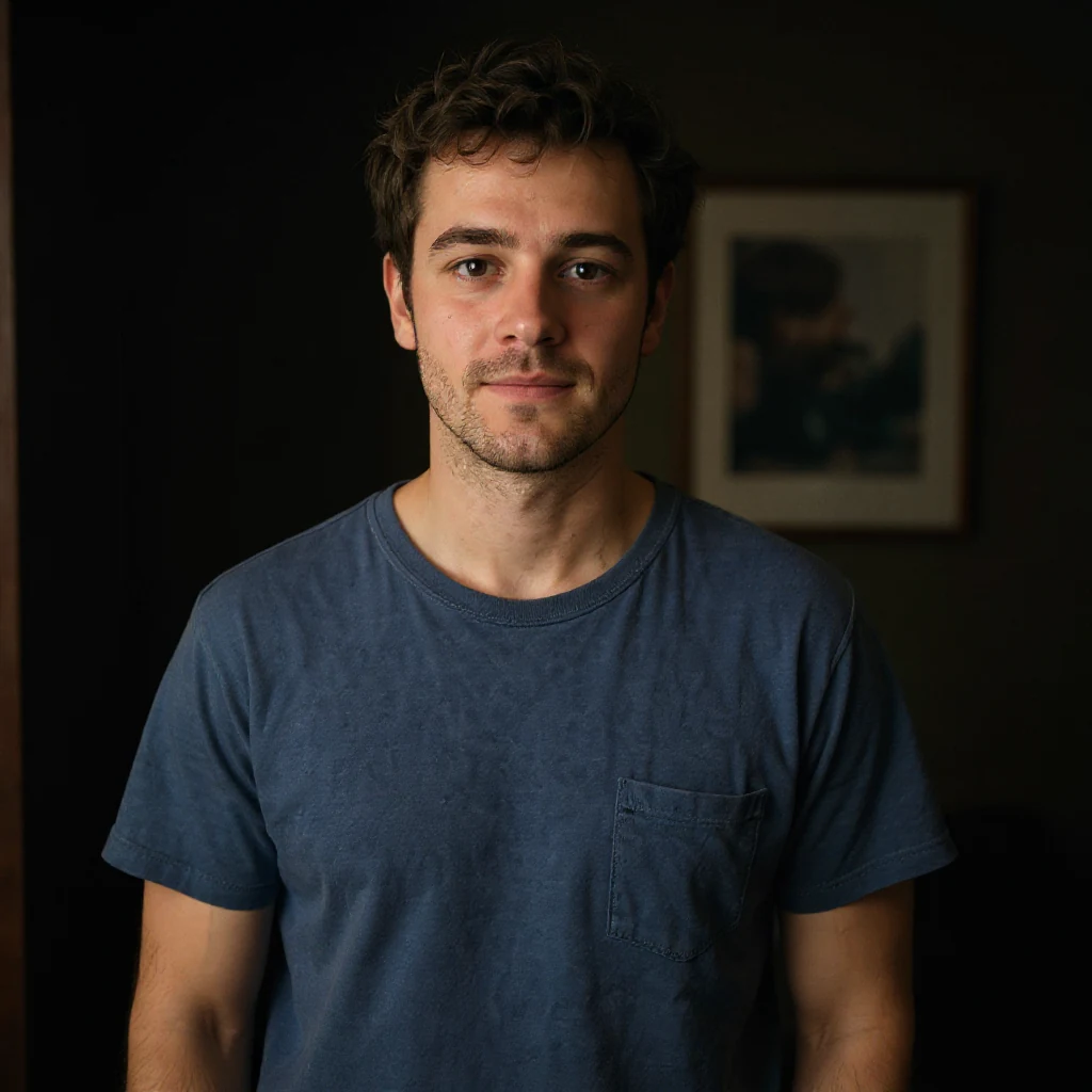 Cinematic portrait after applying the style