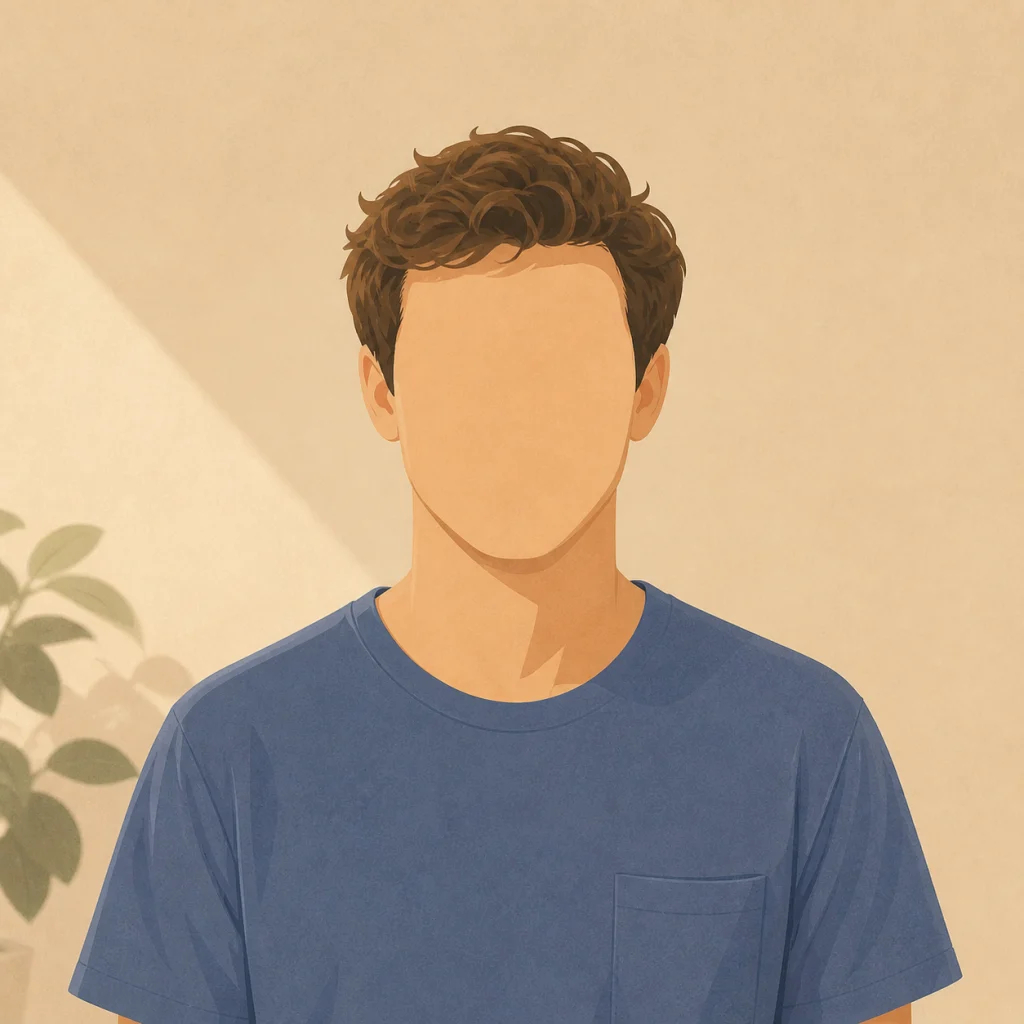 Minimalist faceless portrait after applying the style
