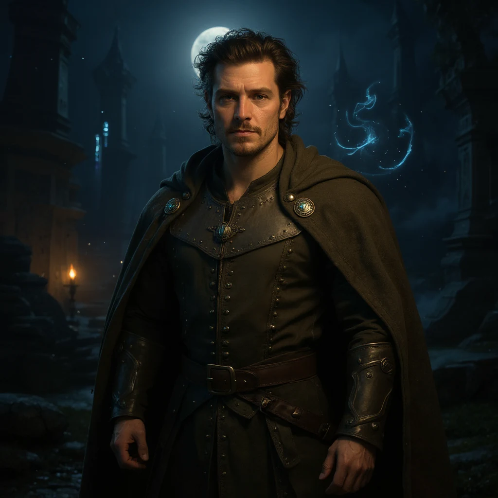 Live-action fantasy portrait after applying the style